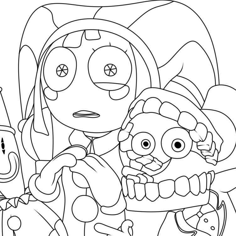 The Amazing Digital Circus Coloring Pages | Free Printable