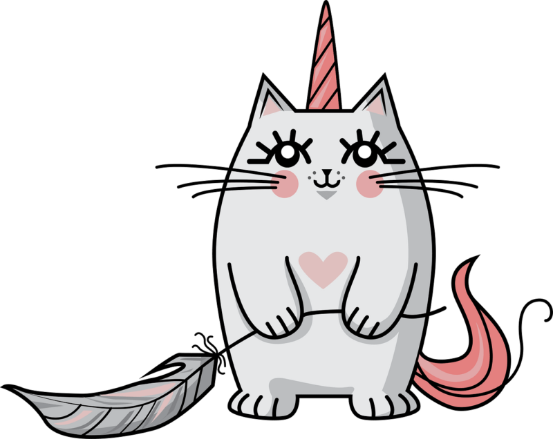 Imágenes Prediseñadas de Gato Unicornio | Descargar PNG Gratis