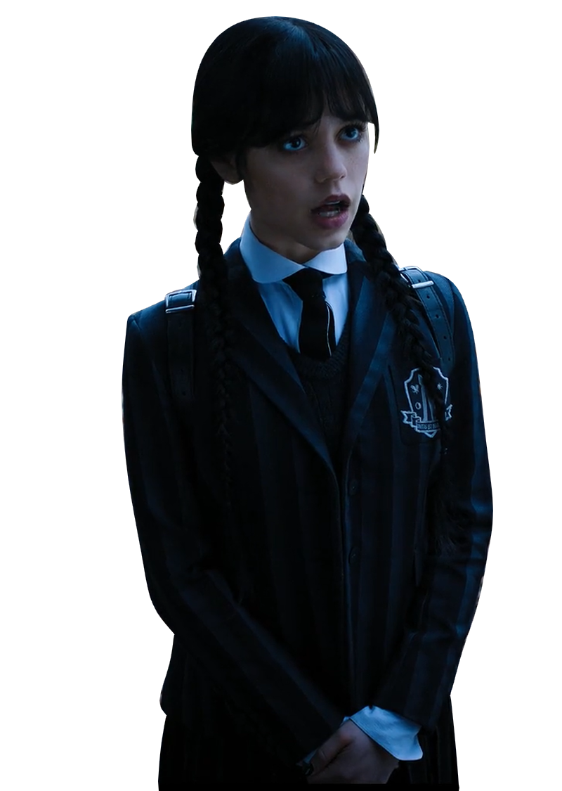 Fundo transparente Wandinha Addams PNG para baixar