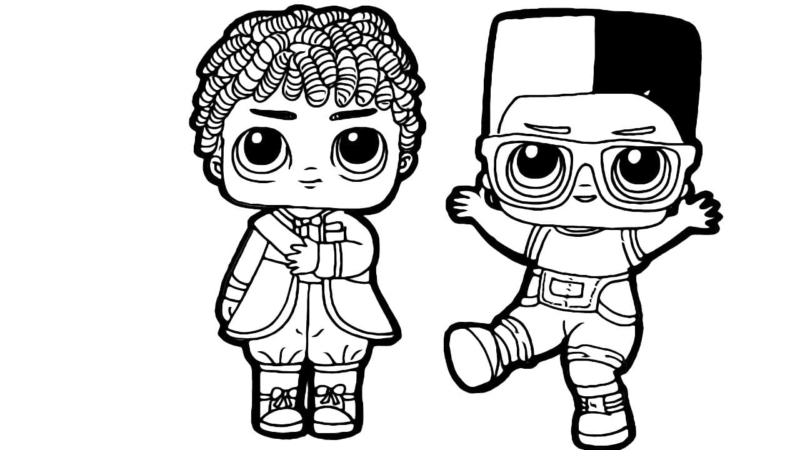 LOL Surprise BOYS Coloring Pages. Print Brothers Popular LOL Dolls