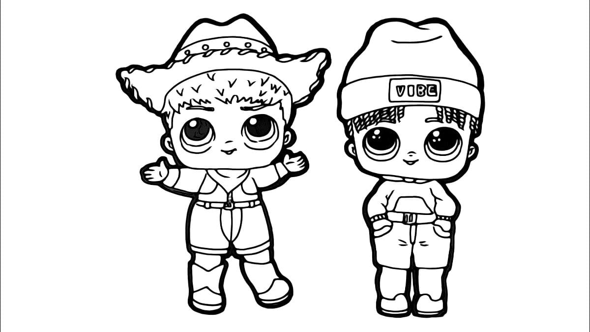 LOL Boys Coloring Pages - Print Brothers Popular LOL Dolls