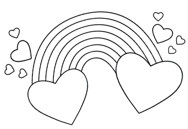 Regenbogen Ausmalbild. Druck zum Ausmalen 90 bilder
