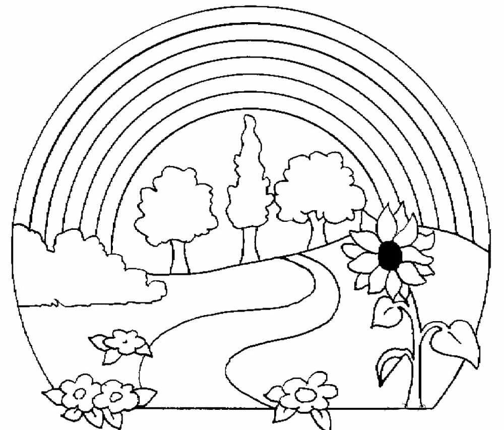 Free Rainbow Colours In Italian Colouring Sheet 669